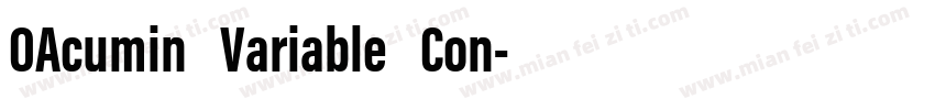 OAcumin Variable Con字体转换